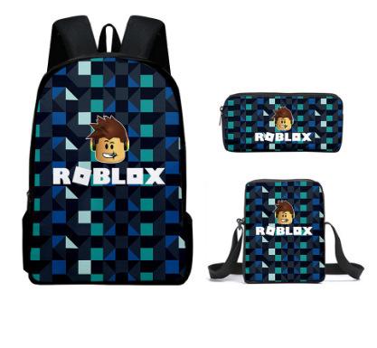 Student Schoolbag, Primary And Secondary School Student Backpack, Large Capacity, Cartoon Backpack, Satchel, Pencil Case, Three-Piece Set.
