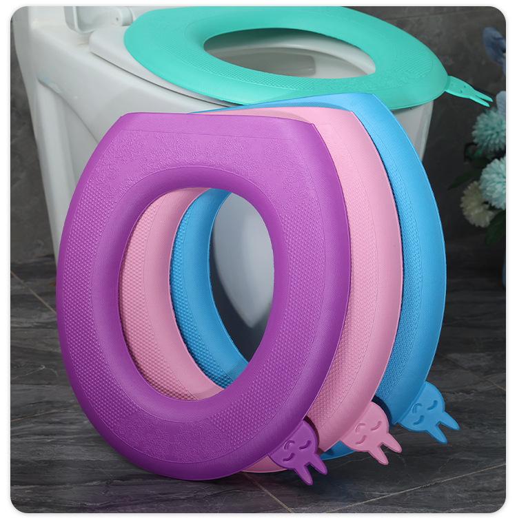 Portable EVA Moisture-Proof Toilet Seat Cover - No Mess, All-Season Adhesive Cushion