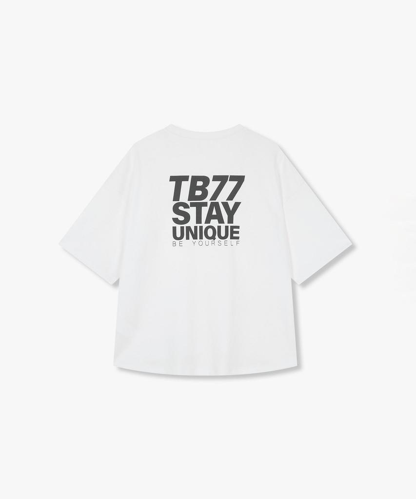 STUDIO TOMBOY Unique Lettering Short Sleeve T-Shirt_White 9176222994