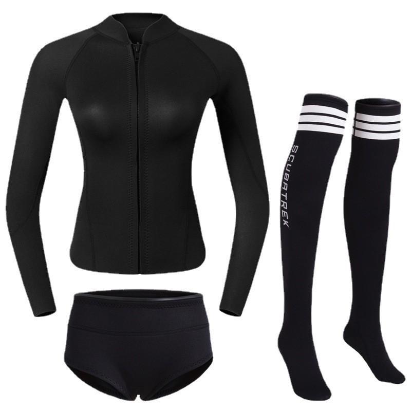 Diving Wetsuit 2mm Split Scuba Snorkeling Surfing Rash Guard Women