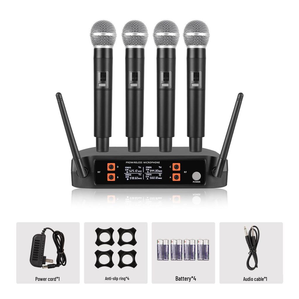 Wireless U-segment 4-in-1 Microphone for Home, Outdoor Karaoke, Meetings, and Performances