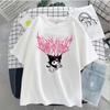 2026 Sanrio Kuromi  Camiseta Casual Shortsleeve Roundneck Hotselling Womens summer loose and fashionable style