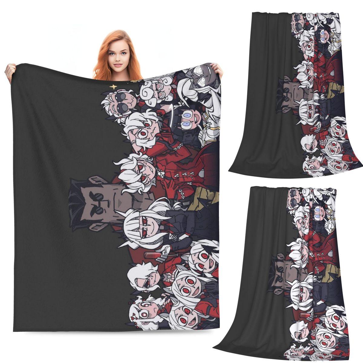 

Helltaker Pattern Anime Blankets Soft Warm Flannel Throw Blanket Bedspread for Bed Living room Picnic Travel Home Couch 80x120cm
