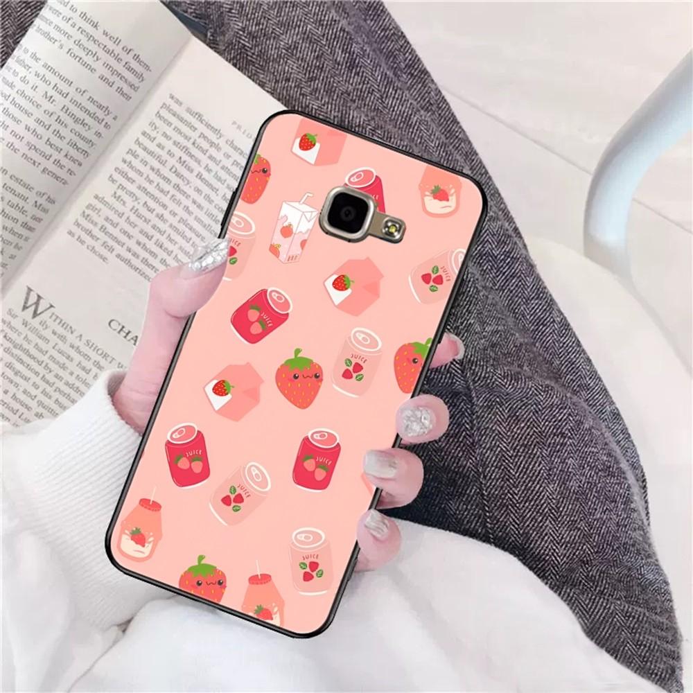 Strawberry Milk Pattern Phone Case For Samsung A 10 11 12 13 20 21 22 30 31 32 40 51 52 53 70 71 72 73 91 13 shell