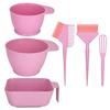 6Pcs DIY Hair Dye Tools Set 4 Colors Mixing Bowl Brush Set  for Bleaching Highlights