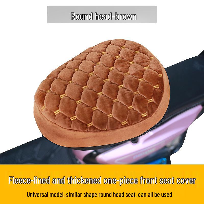 Plüsch-Winter-Sitzbezug für Elektrofahrzeuge - Verdickter Schwamm, Universell passend für Fahrräder und Akku-Fahrzeuge