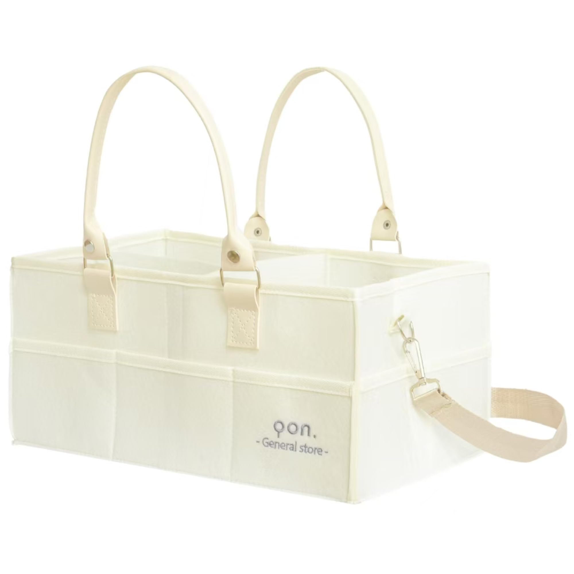 

Ponpy Diaper Storage Basket with Diaper Stylish Storage Small Item Baby Rope Basket Felt Lid, Storage, Organizer, Organizer, Gift, (White Basket)