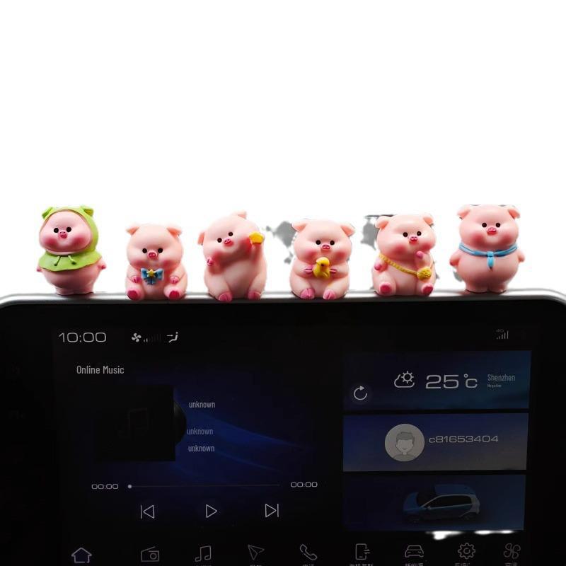Cute Piglet Car Dashboard Ornament - Mini Interior Decoration