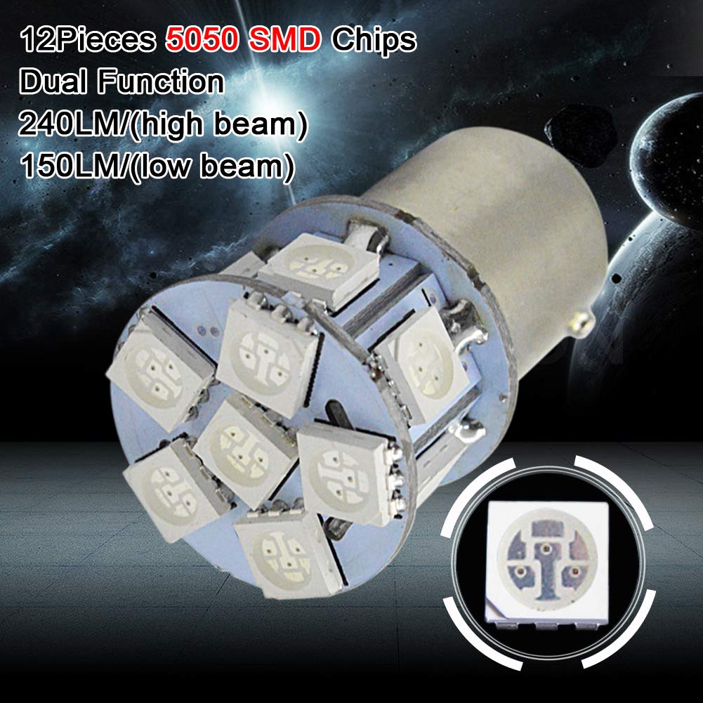 Ruiandsion 2pcs 6V S25 1157 BAY15D P21/5W LED Bulb Differential