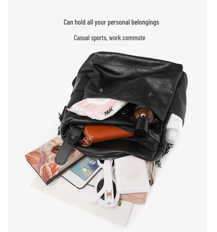 Rucksack für Damen im koreanischen Retro-Stil - Weiches Leder Quaste Multifunktionaler Reiserucksack 2025