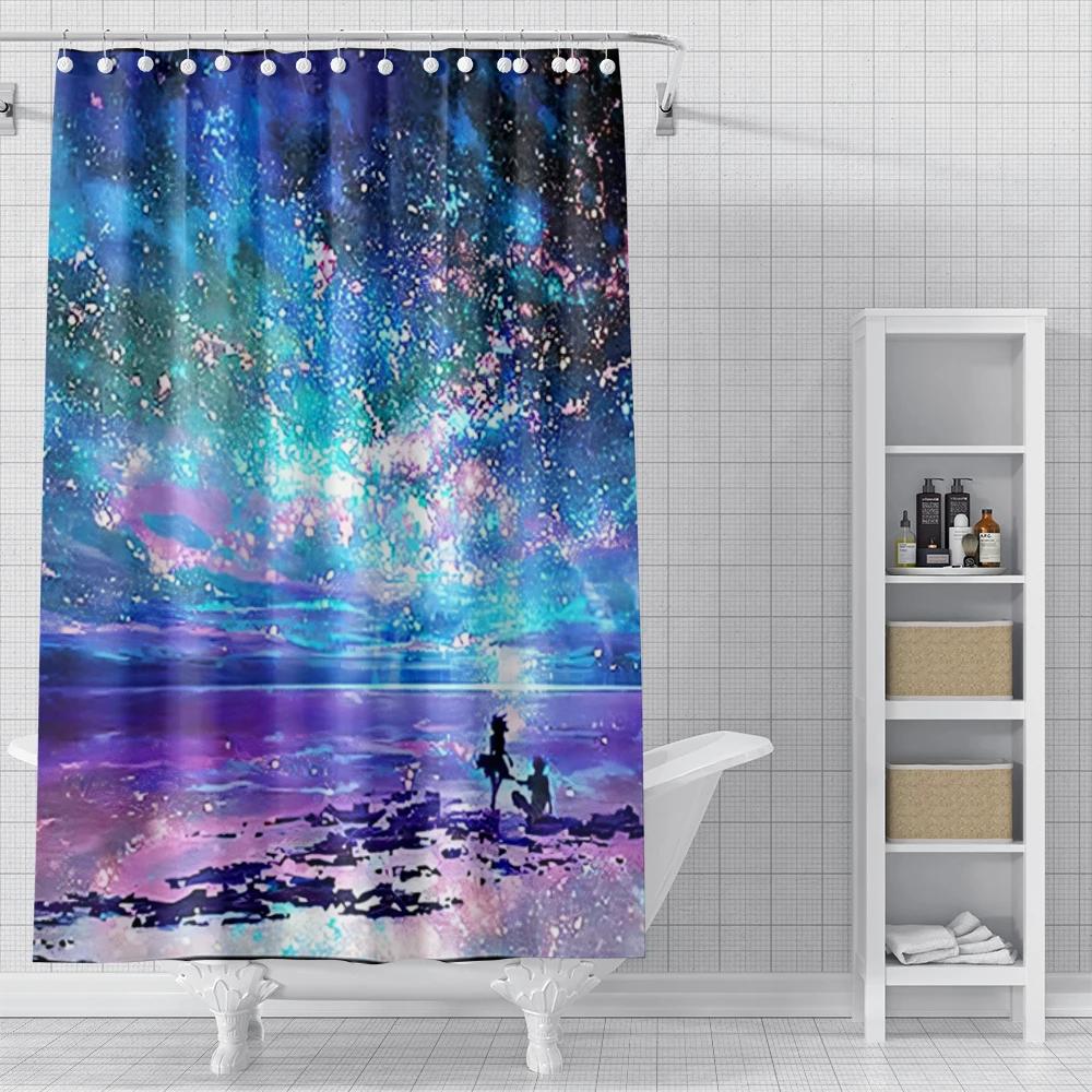 Home Shower Curtains for Bathroom Landscape Animals Waterproof Fabric Bathroom Curtains Modern Shower Curtain 180x200 240x200