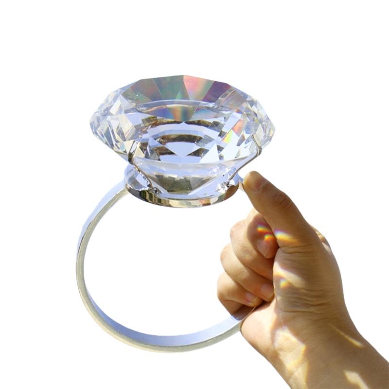 Dazzling Cubic Zirconia Fashion Rings Multipurpose Accessory Sparkling Dress Rings Suitable for Costumes Evening Gowns