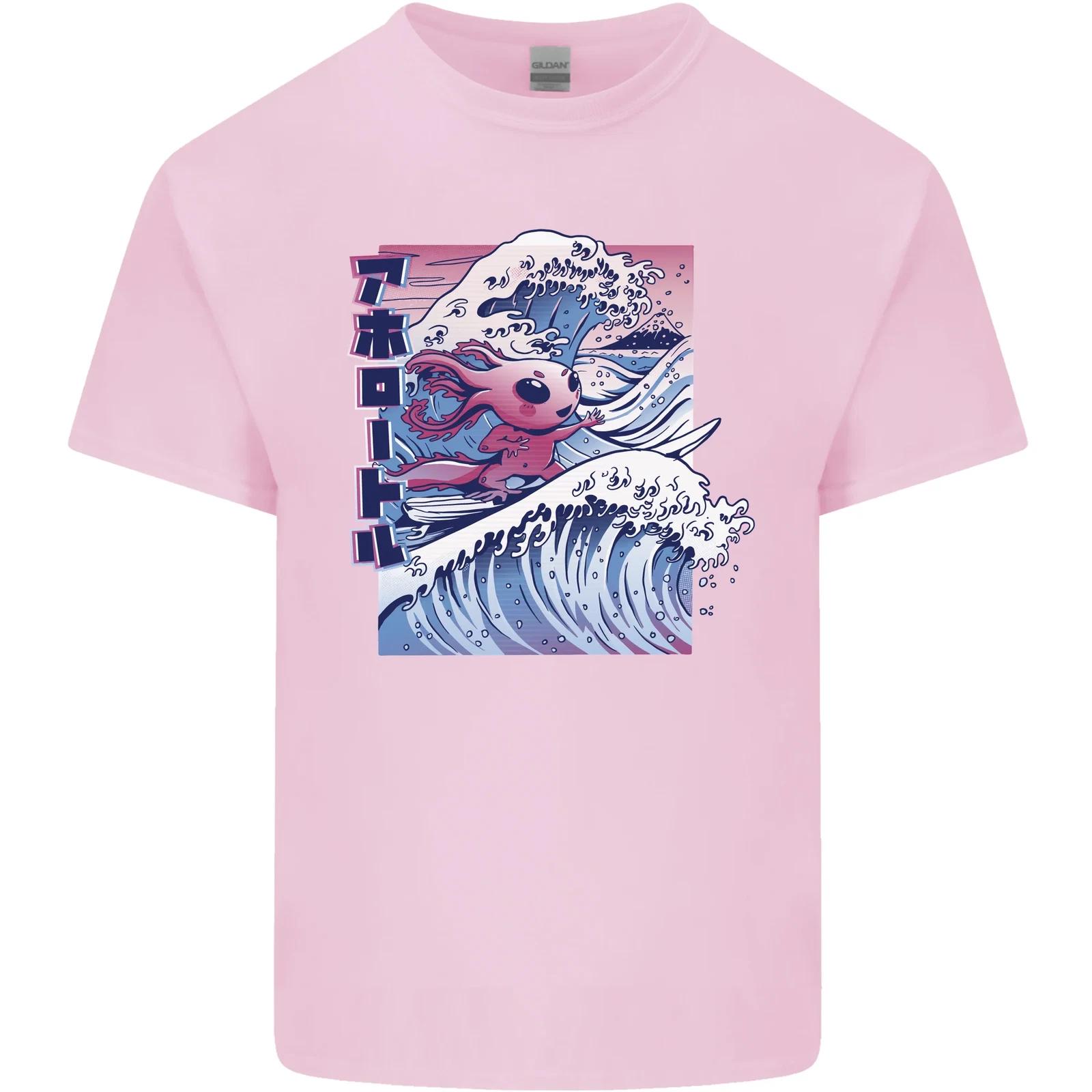 Surfing Axolotl Surfer Kids T-Shirt Childrens L