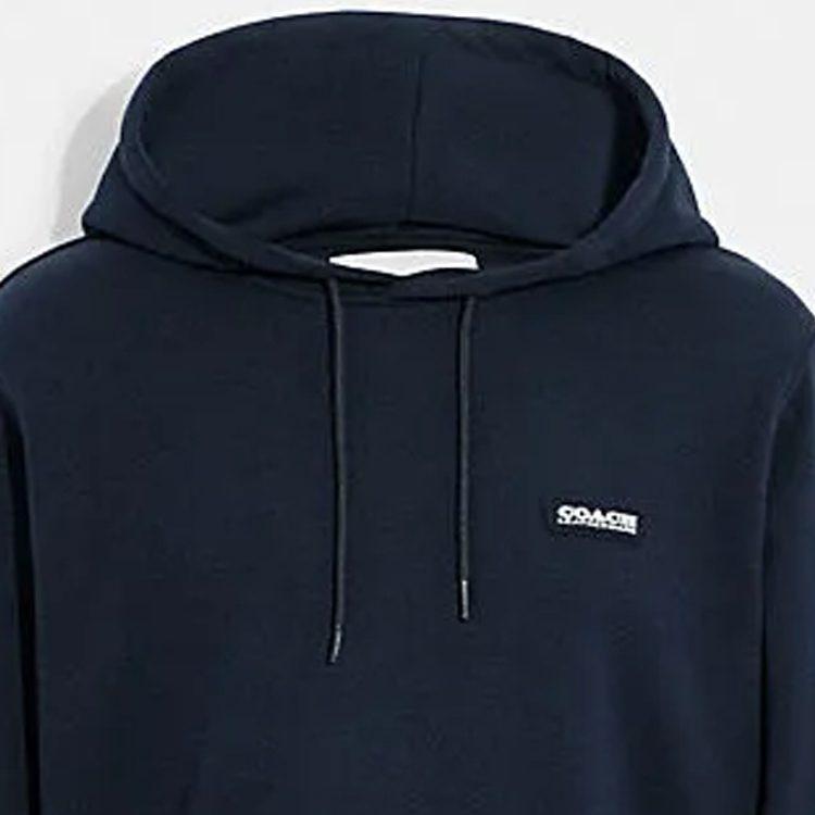 Coach Sweatshirts Men's Blue Hooded Moderate Regular CB812-BLU