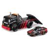 Maisto 1/64 Scale Muscle Machines Muscle Transporter Diecast Model Car (JDM Flatbed/1983 Toyota Trueno Sprinter - Black/Red 11557)