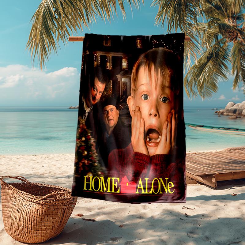 Home Alone Fashion Beach Towel: Ideal for Summer Adventures Soft, absorbent and quick drying suitable for swimming and bathing