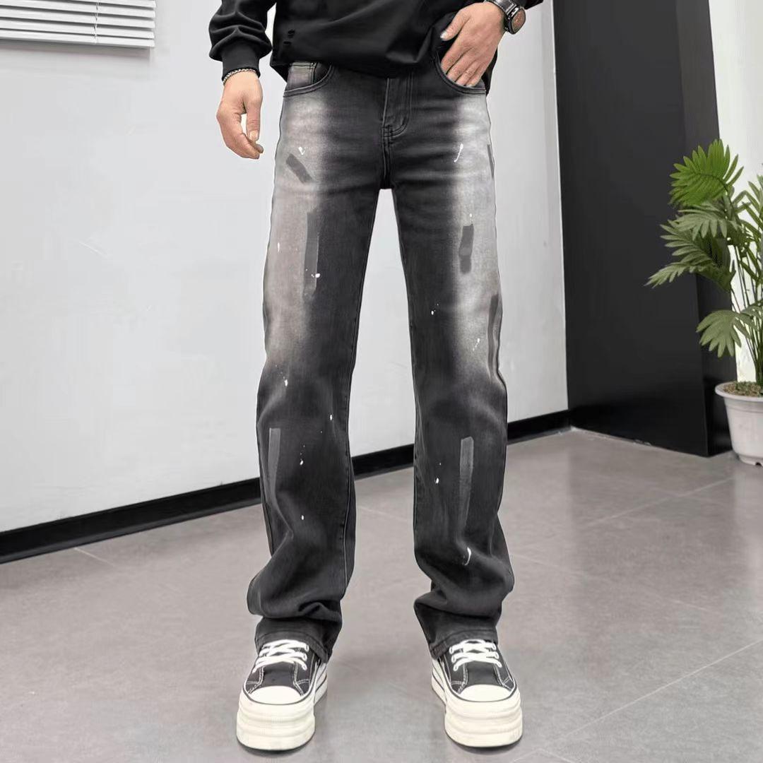 Джинсы JYL Унисекс Bootcut Американский Винтаж Cleanfit Широкие Мешковатые Прямые Деним 32 пастель коричневый