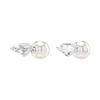 Swarovski Lucent Spherical Pavé Crystal Rhodium Plated Stud Earrings Women's Silver/White 5686483
