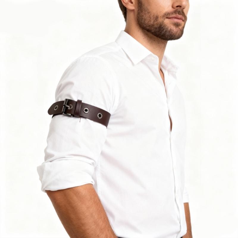 Men Women Shirt Stay Best Belt Adjustable PU Belt Belt Look Neat Stretchy Metal Armbands Locking
