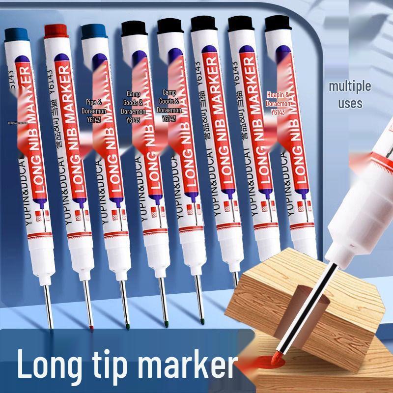 Long Nozzle Waterproof Marker for Woodworking & Tile Drilling