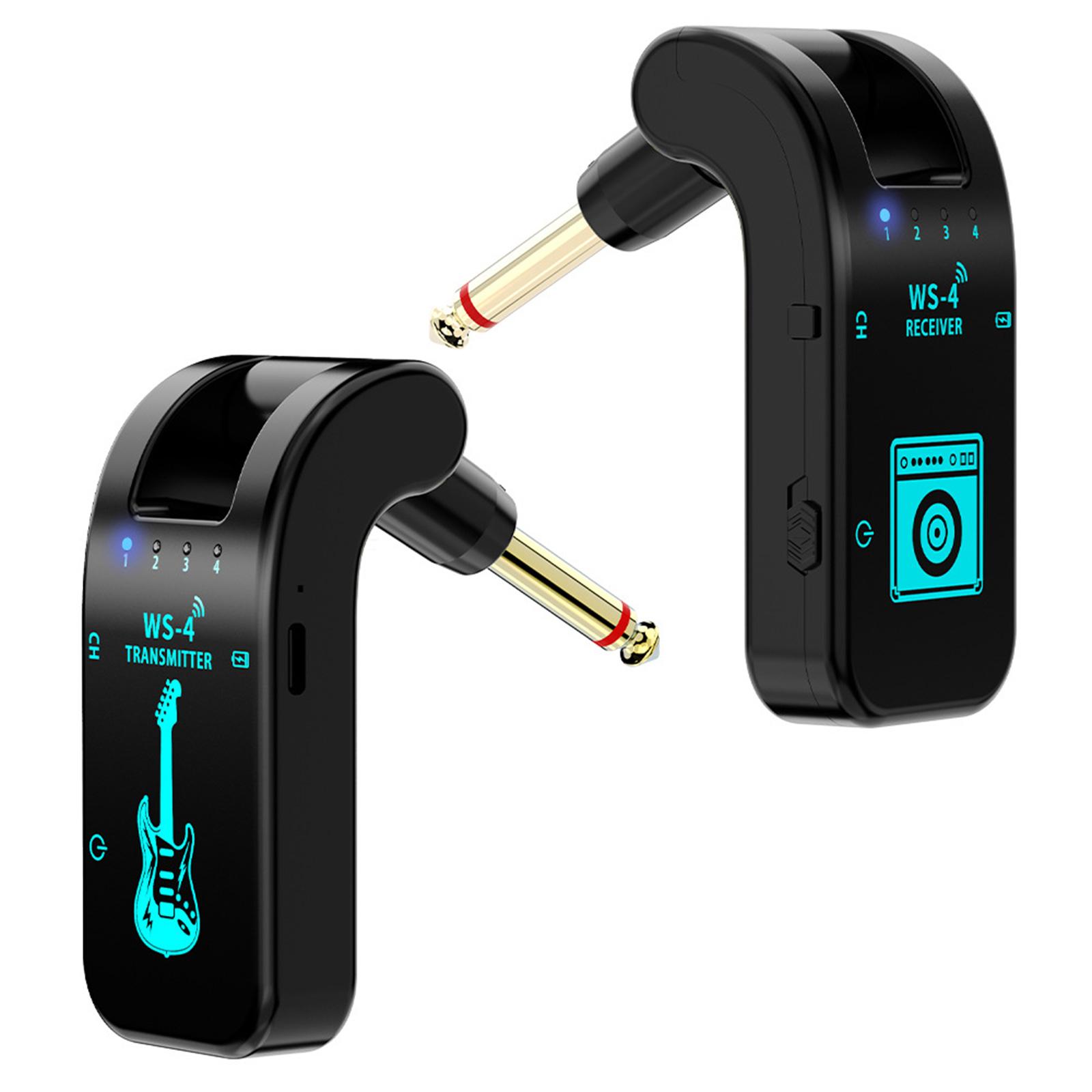 Wireless Guitar Transmitters Receiver 2.4GHz Wireless Guitar System Sound Wireless Transmitters Receiver for Guitar чёрный