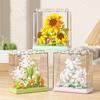Bouquet Sunflower Potted Plant Micro Building  Eternal Flower Model Diy Home Desk Decoration Brick Toys Gift
