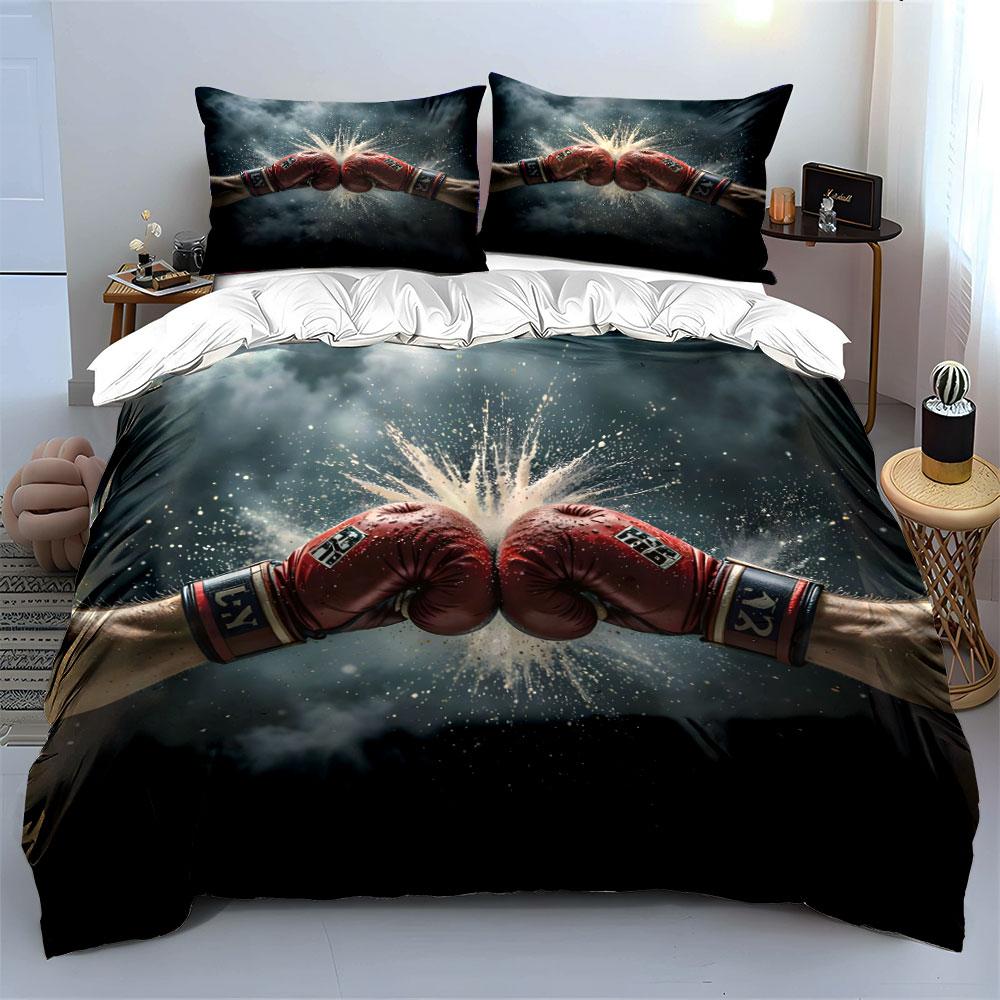 Boxing Gloves Clash Design Bedding Duvet Cover Set (1*Duvet Cover 2*Pillowcases, without duvet insert)