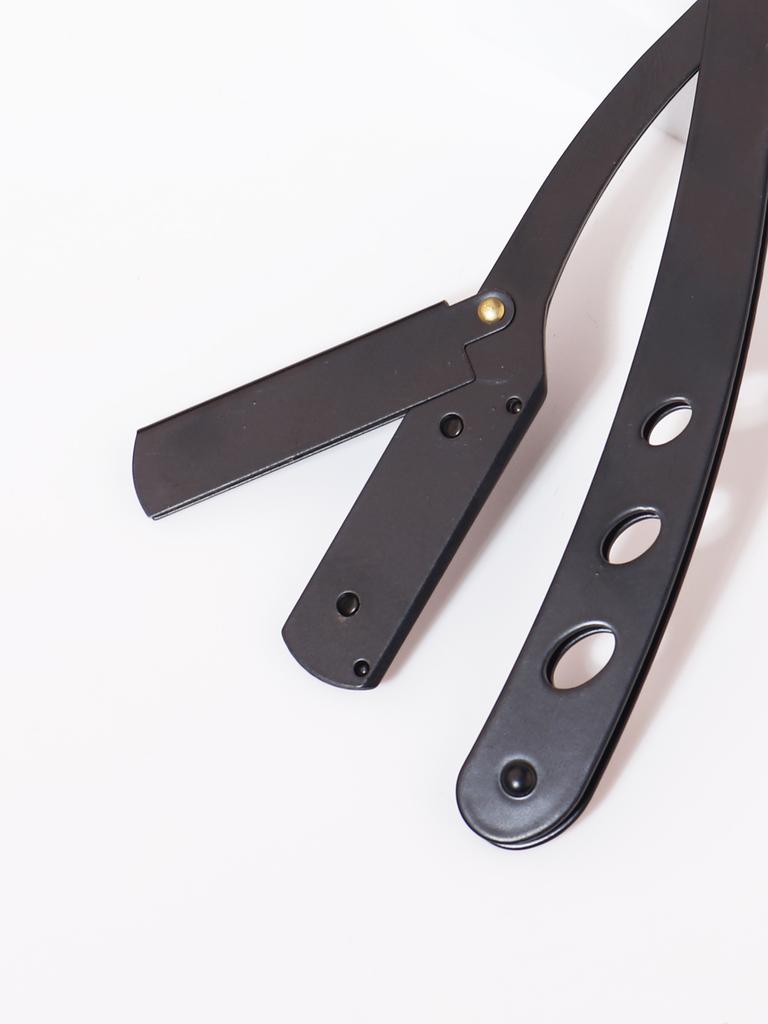 1pcs portable stainless steel metal foldable men's shaver replaceable blade shaver men's styling tool Special for real hair wigs