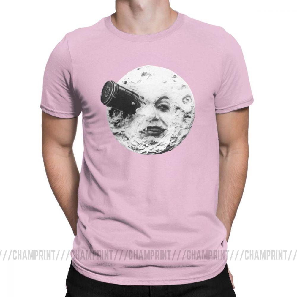 Moon T Shirts For Men Georges Melies Twin Party Tops Short Sleeve Vintage T Shirts