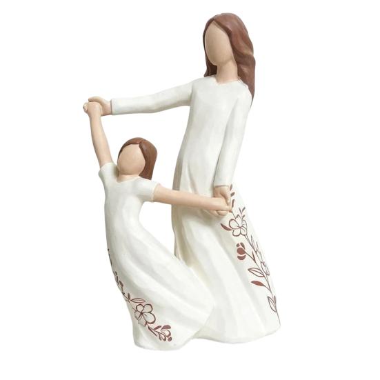 Gifts for Mom from Daughter, Hand Painted Resin Mother Daughter Figurine, Sentimental Mother s Day Gifts for Mom