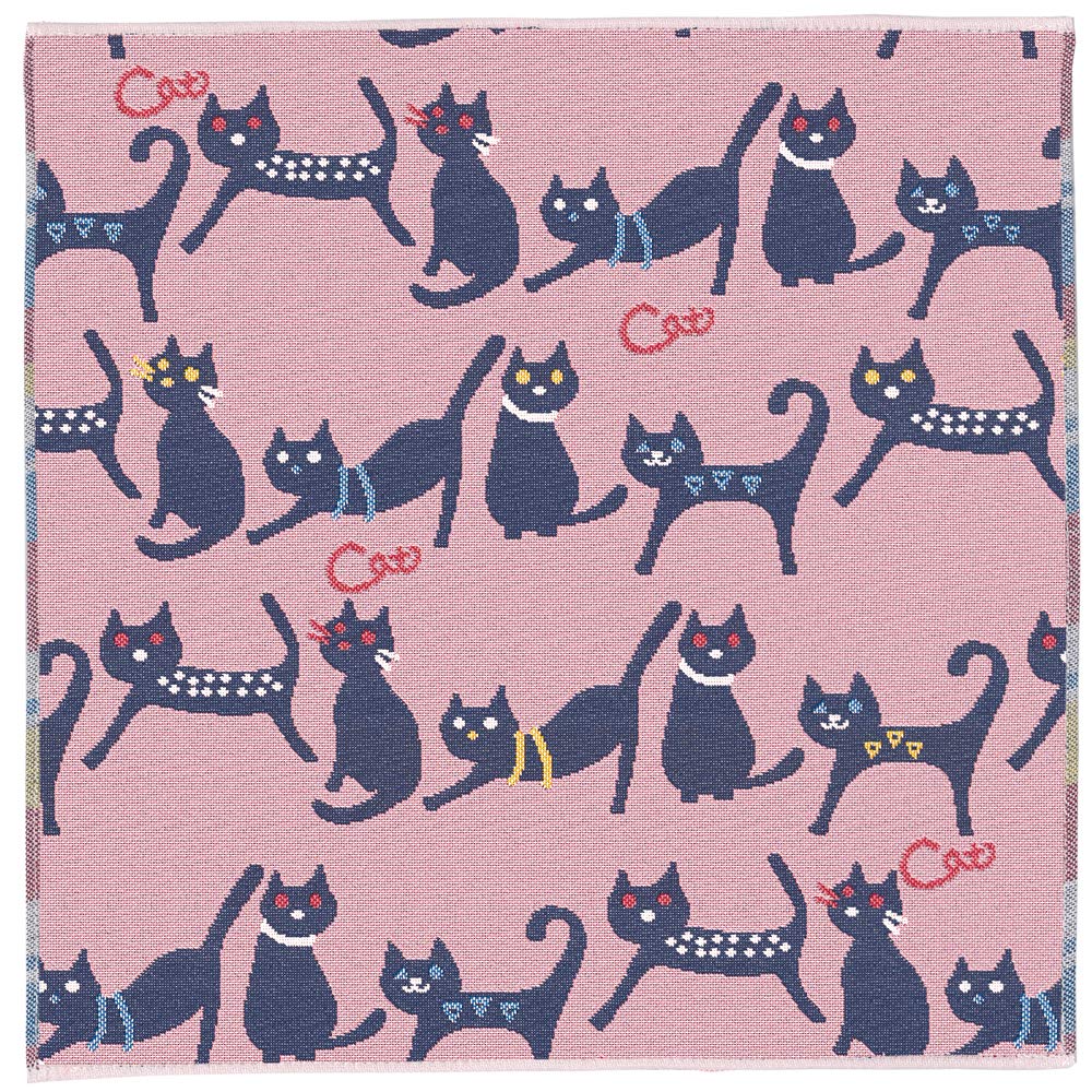 Pocchi Imabari Towel Handkerchief Compact Thin 3-Layer Gauze Petit Gift 2525cm (Cat)