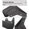 4PCS Car Mud Flaps Splash Guards Mudguards Car Mud Flaps Compatible with Great Wall Cannongwm Poer Ute 2020 2021 2022 2023