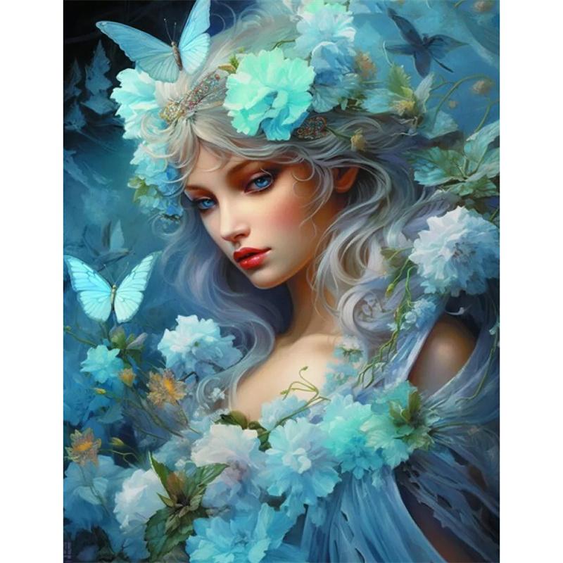 

DIY алмазная живопись красивая женщина комплект для вышивки крестом мозаика искусство алмазная живопись полный круг/квадратный алмаз украшение дома Round 30x40cm