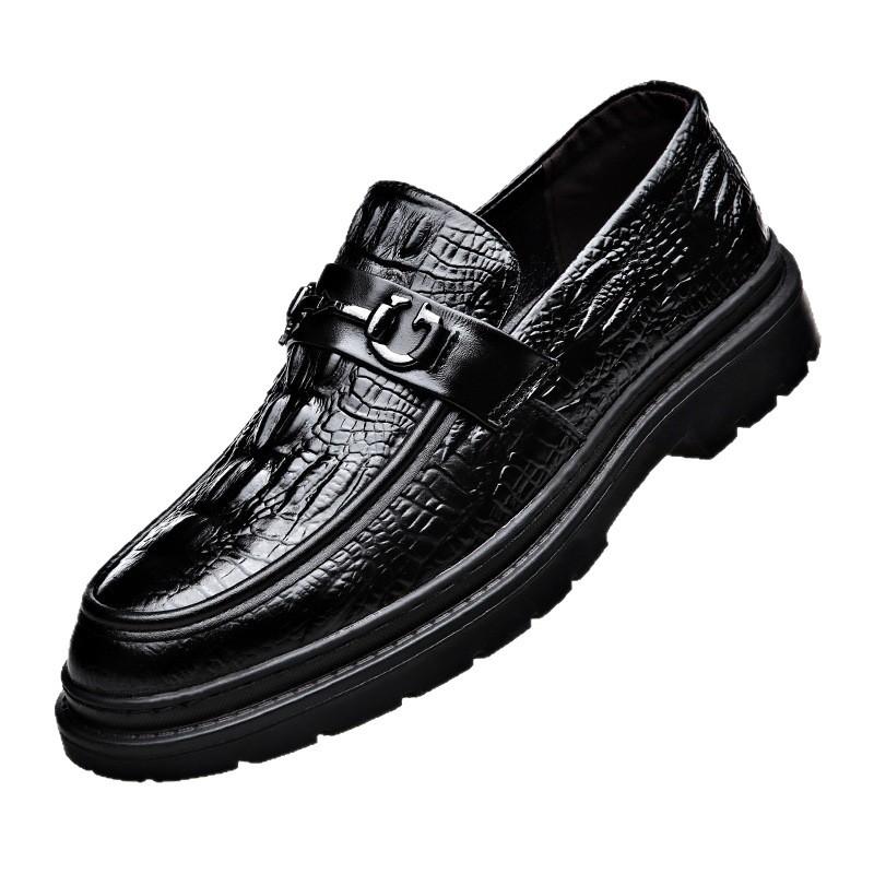 Casual Leather Shoes Men's Cowhide Dress Business Men's Loafers Business Doudou Shoes