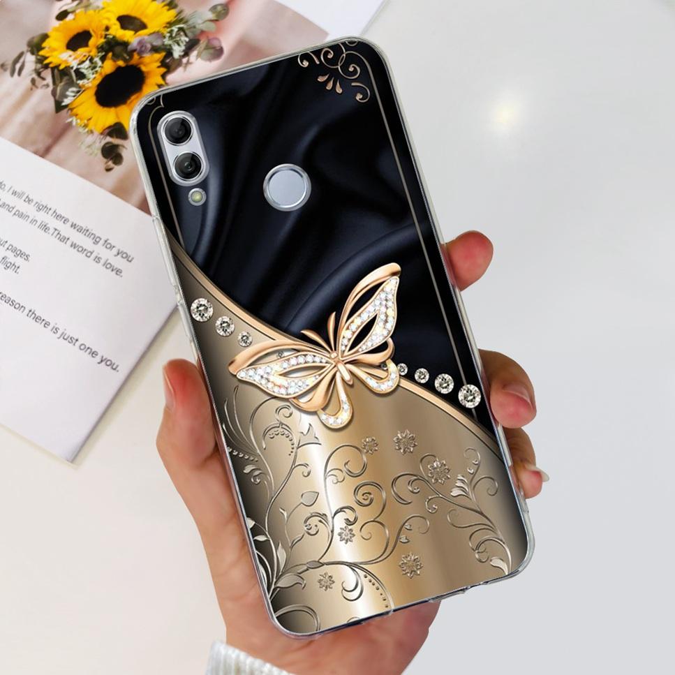 For Honor 10 Lite HRY-LX1 Case Luxury Flower Love Soft TPU Silicone Clear Cover For Huawei Honor 10Lite 6.21" Phone Case Fundas