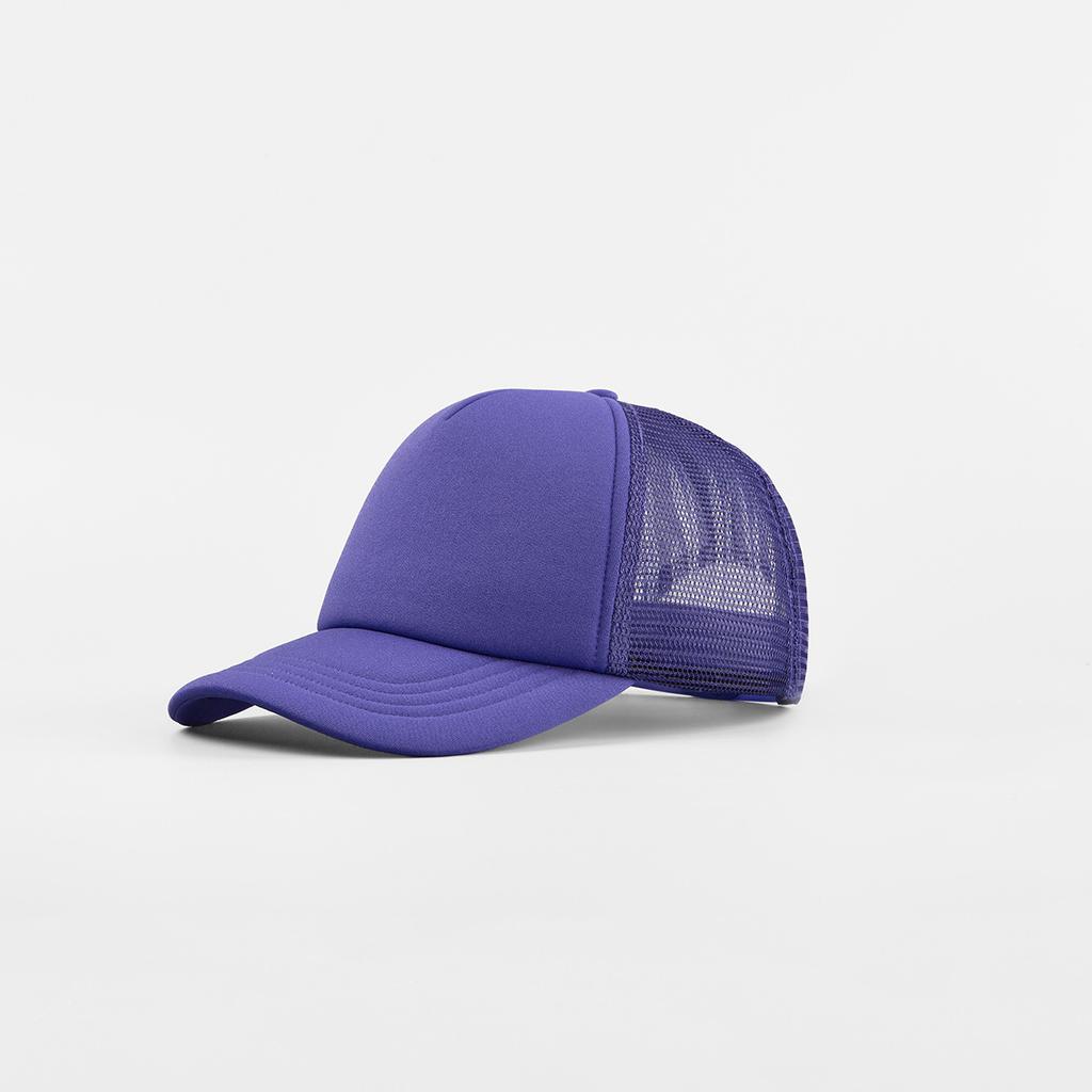 High Quality Custom Puff Printed 5 Panel Mesh Trucker Hats Foam Snap Back Adjustable Cap Striped Fashion Design Unisex