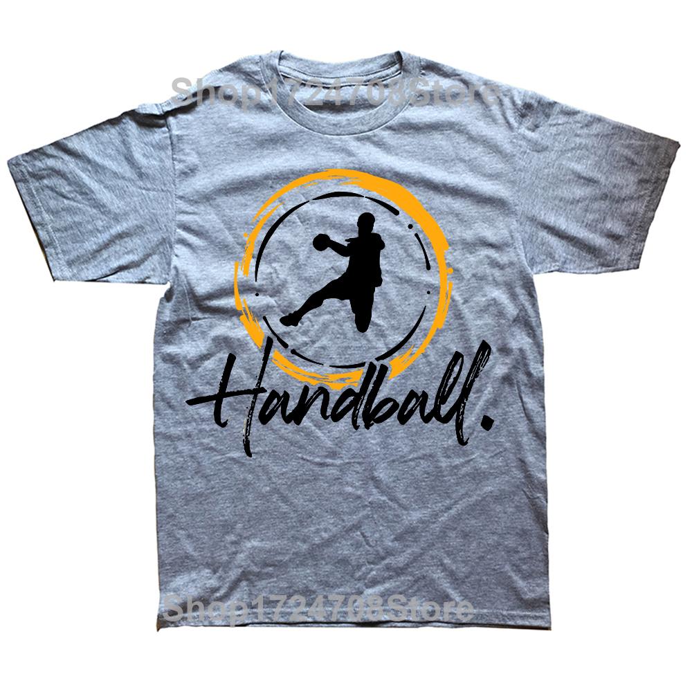 Lustige Handballspieler Grafik T-Shirts T-Shirt Herren Damenmode Lässig Übergroß 100% Baumwolle Athlet Sport T-Shirt