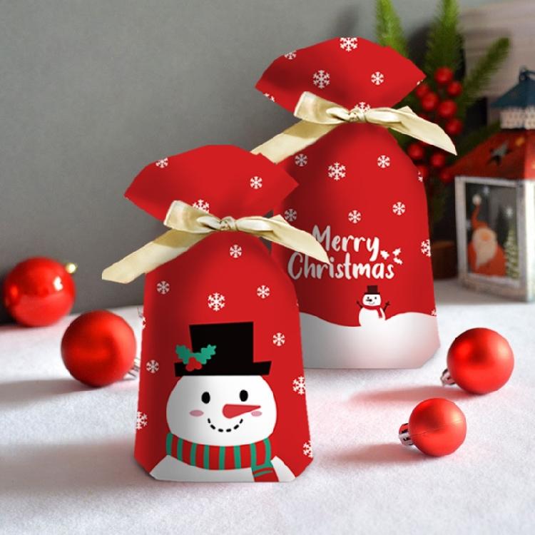 50pcs Christmas Presents Bags Candy Bag Christmas Decorations New Year Presents
