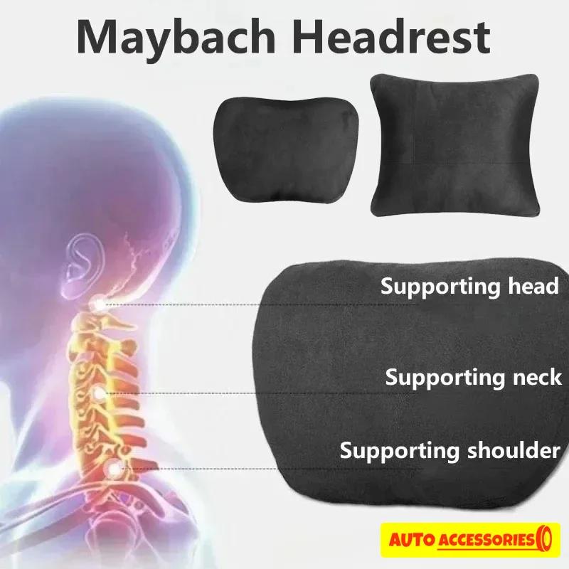 New Car Headrest Neck Support Seat / Maybach Design S Class Soft Universal Adjustable Car Pillow Neck Rest Cushion High Quality