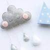 Cute Smiling Clouds Nordic Wind Baby Kids Room Nursery Home Cloud Raindrop Wall Hanging Decor Stickers Decal Gifts