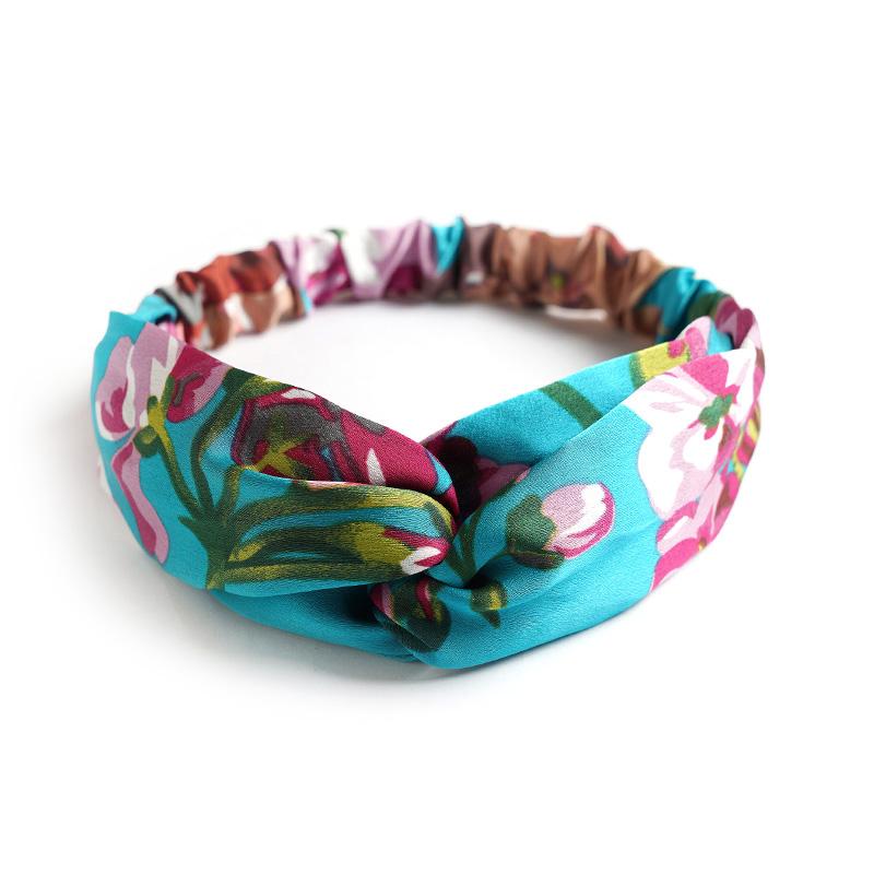 Fashion Women Girls Summer Bohemian Hair Bands Print Headbands Vintage Cross Turban Bandage Bandanas HairBands Hair Accessories