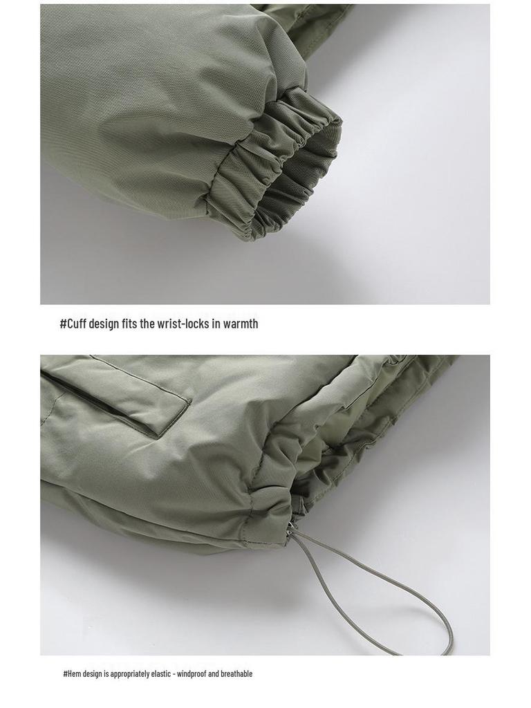 Men's Loose Hooded Puffer Jacket - Winter Hong Kong Style, Plus Size