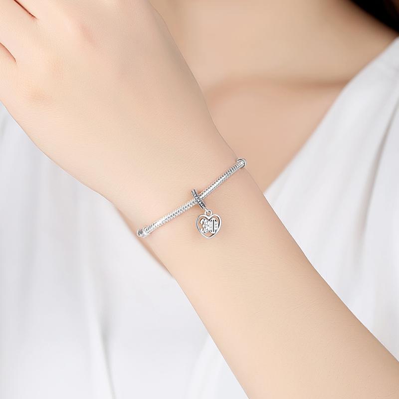 S925 Sterlingsilber Perlen Original 18 21 30 Jubiläumsanhänger Charm Passend für Armbänder Halsketten Schmuck für Frauen