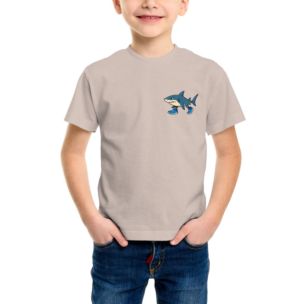 3D Shark Pattern Printing Fashion T-Shirt Shark Element Printing Summer New Boy Personalized Cool Tops Kids Funny T Shirt
