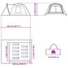 Family Tent with Porch for 9 Persons Blue Quick Release