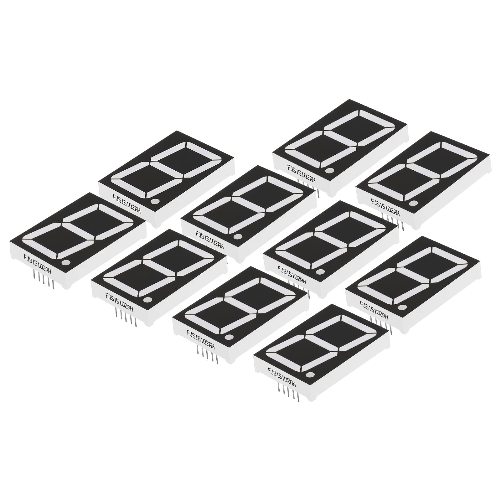 

PATIKIL 10pcs LED Display Digital x 44 x Common for Electronic Driver Boards 7-Segment 10-Pin 1-Bit Tubes, 30.6 8mm, Cathode, 3.6V, Red,