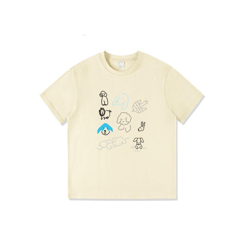 

Women s 2025 White Cotton Cartoon Streetwear T-Shirt | Short Sleeve 3XL Premium Quality