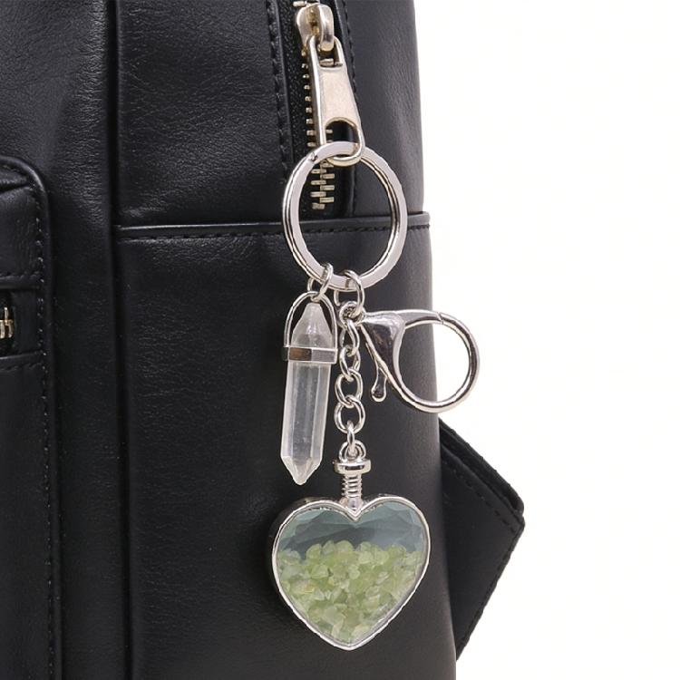 Long Time Use Natural Stone Heart Shaped Photo Frame Keychain Resistant Wear Tear Ideal Meaningful Carry Item Gift