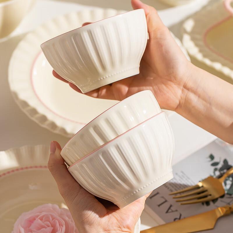 Hanyou Girly Pink Ceramic Dinnerware Set