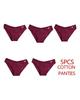 FINETOO 5Pcs/Set Women Cotton Panties Female Underwear Solid Color Underpants Sexy Lingerie Knickers for Woman Briefs Intimates